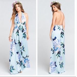 Show Me Your MuMu Luna Halter Dress Mint Floral